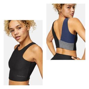 OUTDOOR VOICES Venus Colorblock Active Crop Top Sports Bra